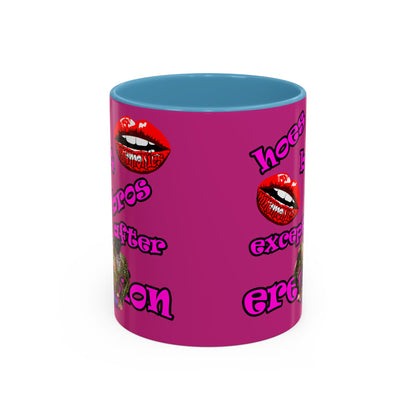 hoes b4 bros - Accent Mug (pink)