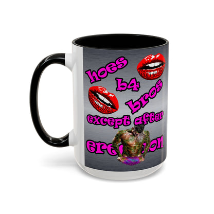 hoes b4 bros - Accent Mug (brushed nickel)
