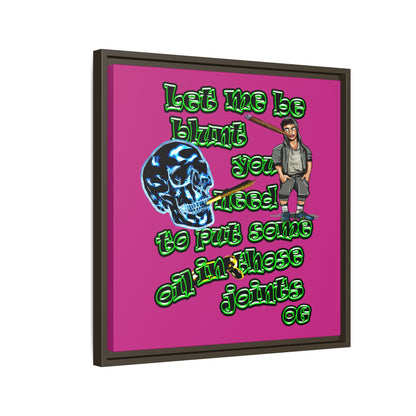 og - framed canvas art (pink)