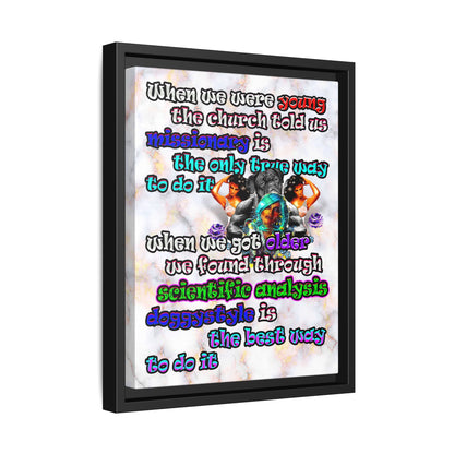 doggystyle - framed canvas art (white marble)