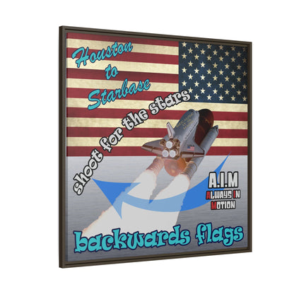 shoot for the stars - framed canvas art (brushed nickel)