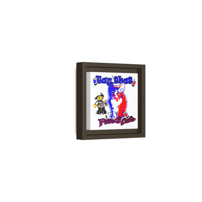 tag that - framed canvas art (white)