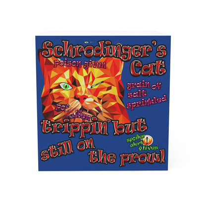 schrodinger's cat - note cube (dark blue)