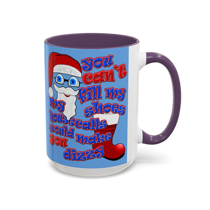 santa's shoes - Accent Mug (light blue)