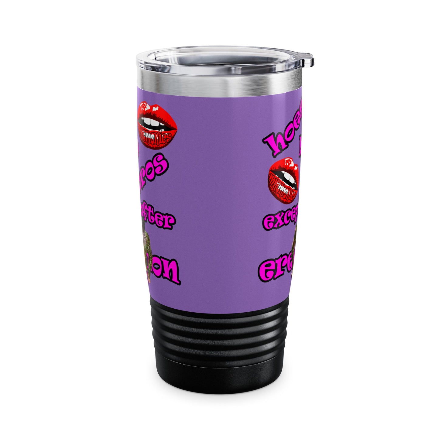 hoes b4 bros - Ringneck Tumbler, 20oz (light purple)