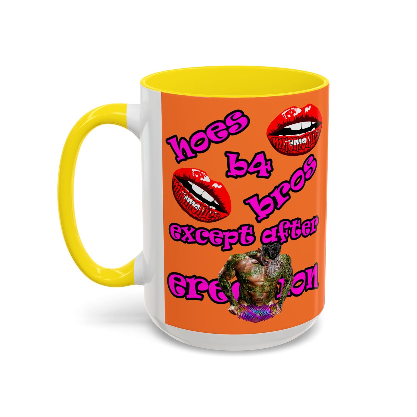 hoes b4 bros - Accent Mug (crusta)