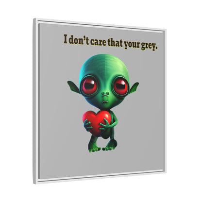 I don't care that your grey - framed canvas art (light grey)