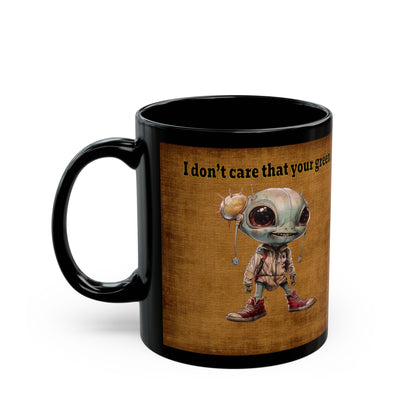 I don't care that your grey - Black Mug (brown papyrus)
