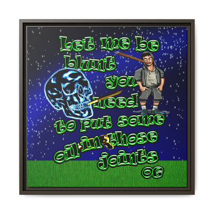 og - framed canvas art ('snoops' background)