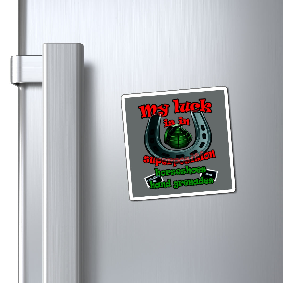 my luck - Magnets - (dark grey)