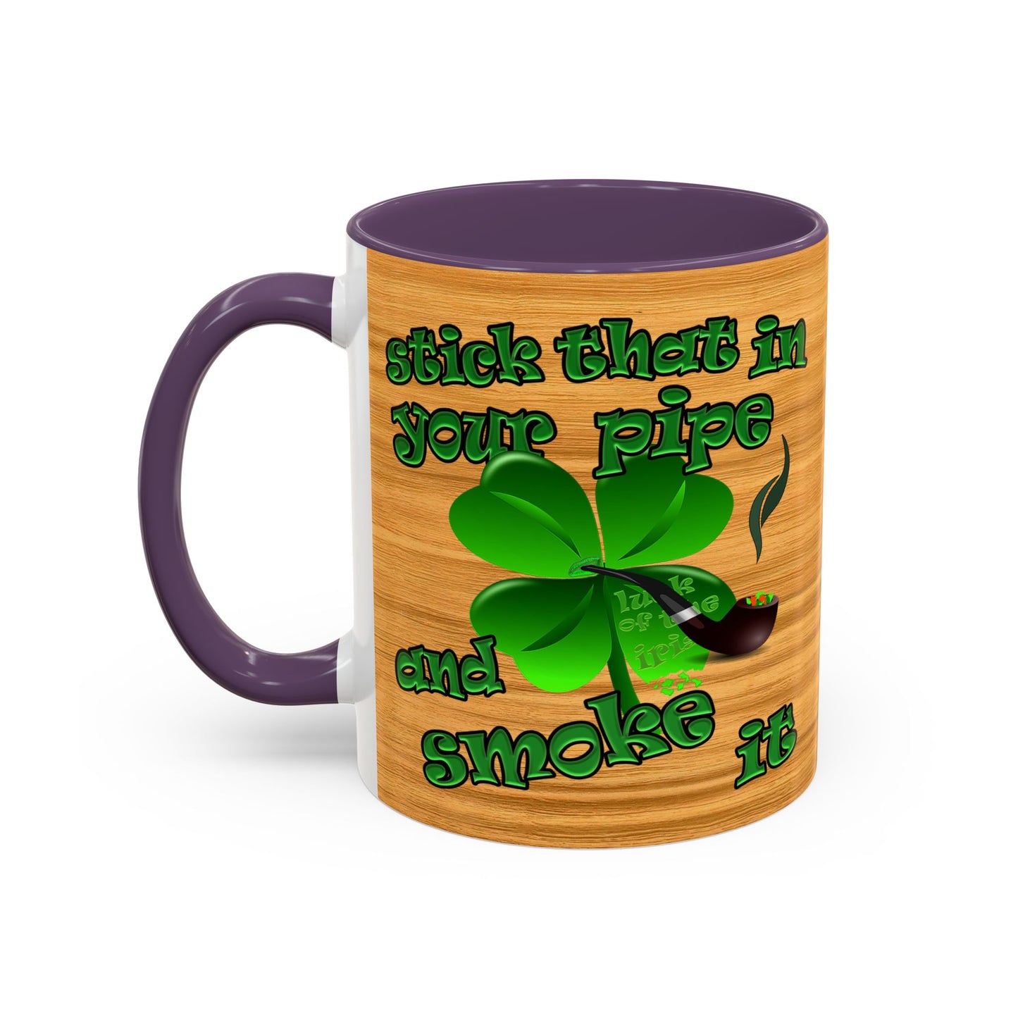 celtics logo - Accent Mug (butterscotch wood finish)