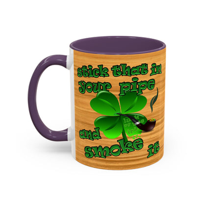 celtics logo - Accent Mug (butterscotch wood finish)