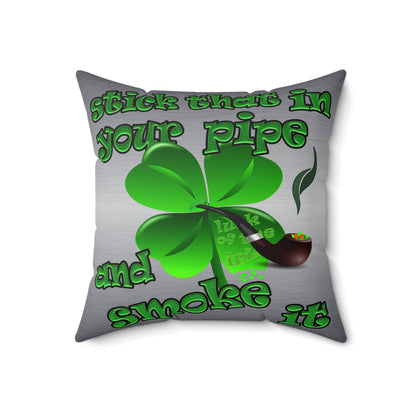 celtics logo - Faux Suede Square Pillow - (brushed nickel)