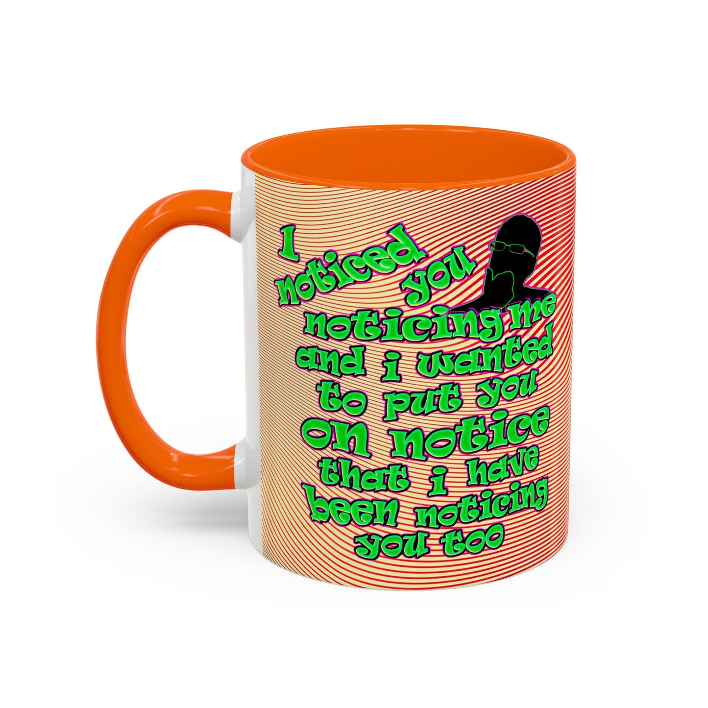 noticed you noticing - Accent Mug (yellow-orange wave)