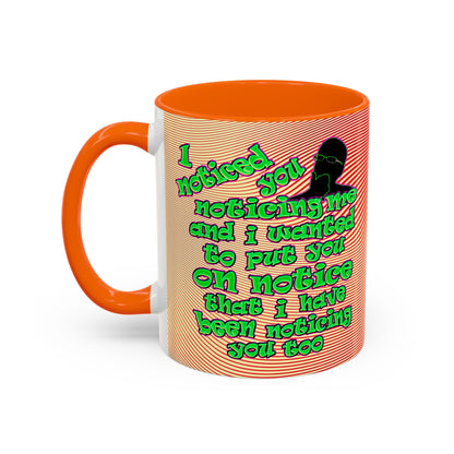 noticed you noticing - Accent Mug (yellow-orange wave)