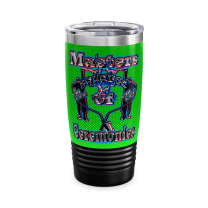 em cee squared - Ringneck Tumbler, 20oz (logo green)