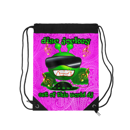 disc jockey - Drawstring Bag (pink swirl)