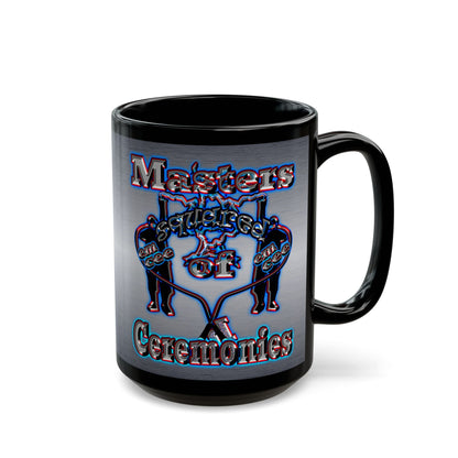 em cee squared - Black Mug (brushed nickel)