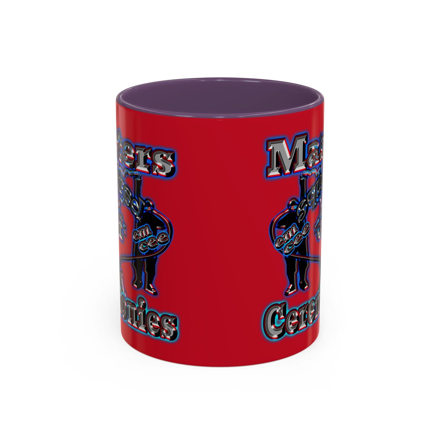 em cee squared - Accent Mug (dark red)