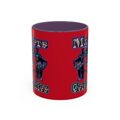 em cee squared - Accent Mug (dark red)