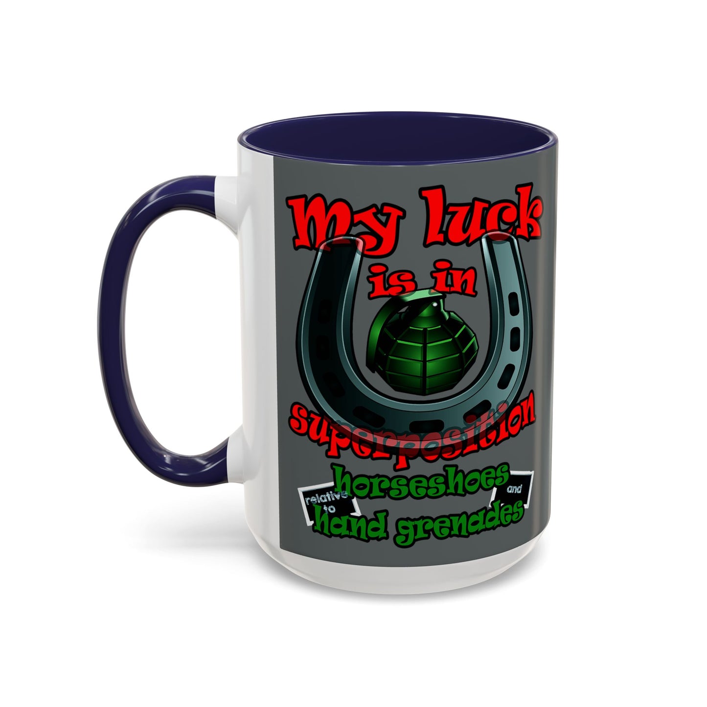 my luck - Accent Mug (dark grey)