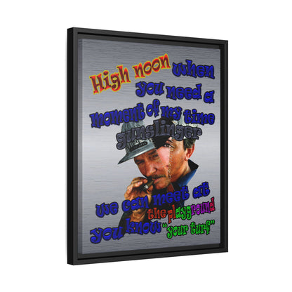 high noon - framed canvas art (brushed nickel)