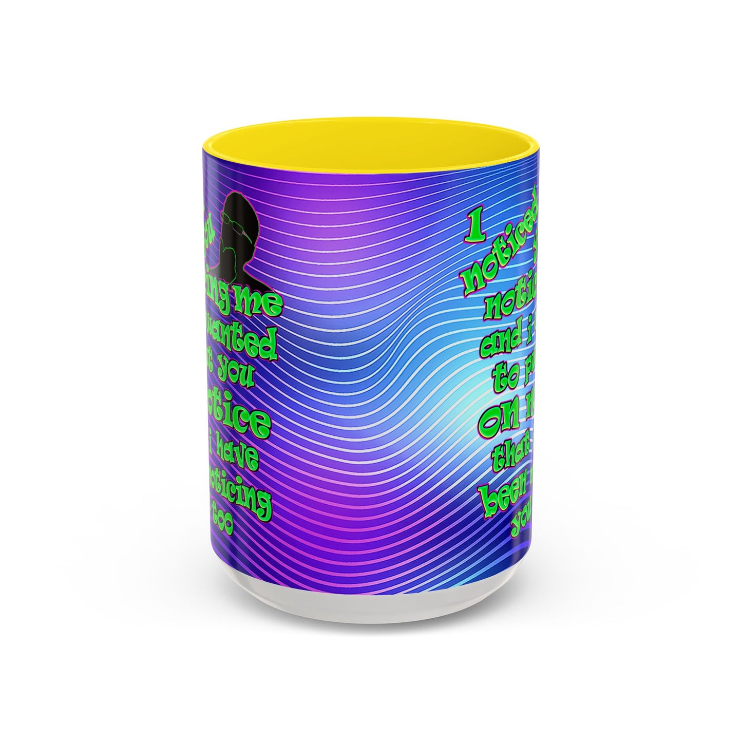 noticed you noticing - Accent Mug (purple wave)
