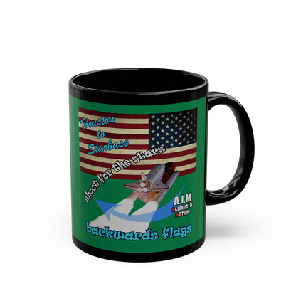 shoot for the stars - Black Mug (dark green)