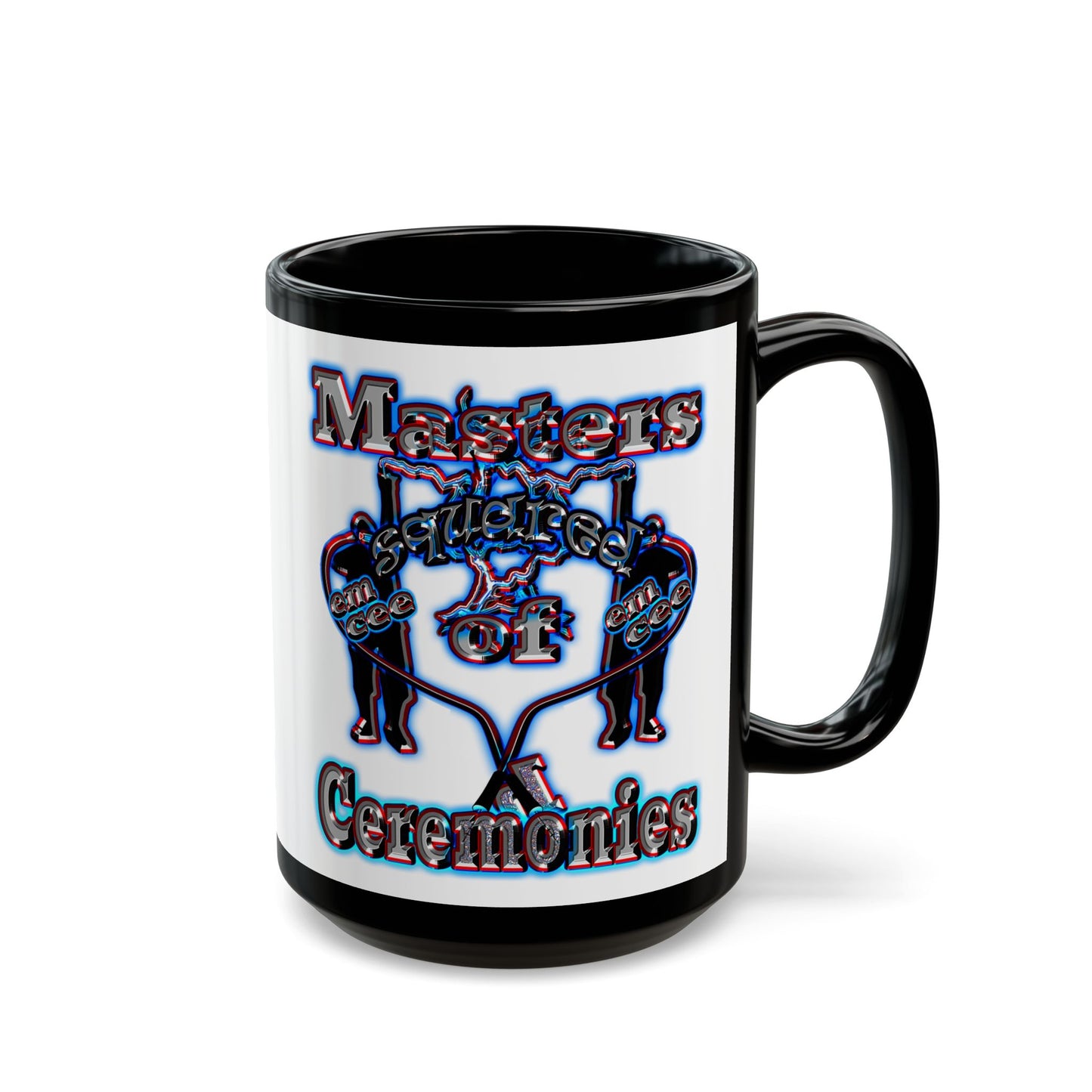 em cee squared - Black Mug (white)