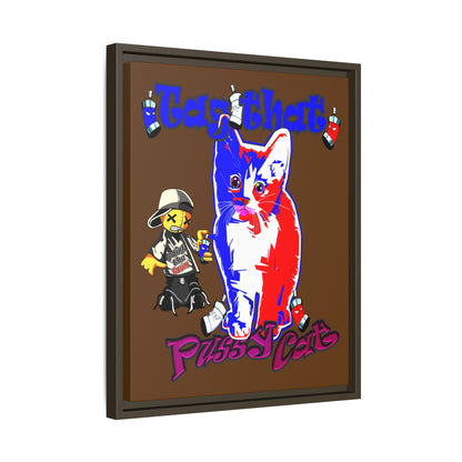 tag that - framed canvas art (brown)