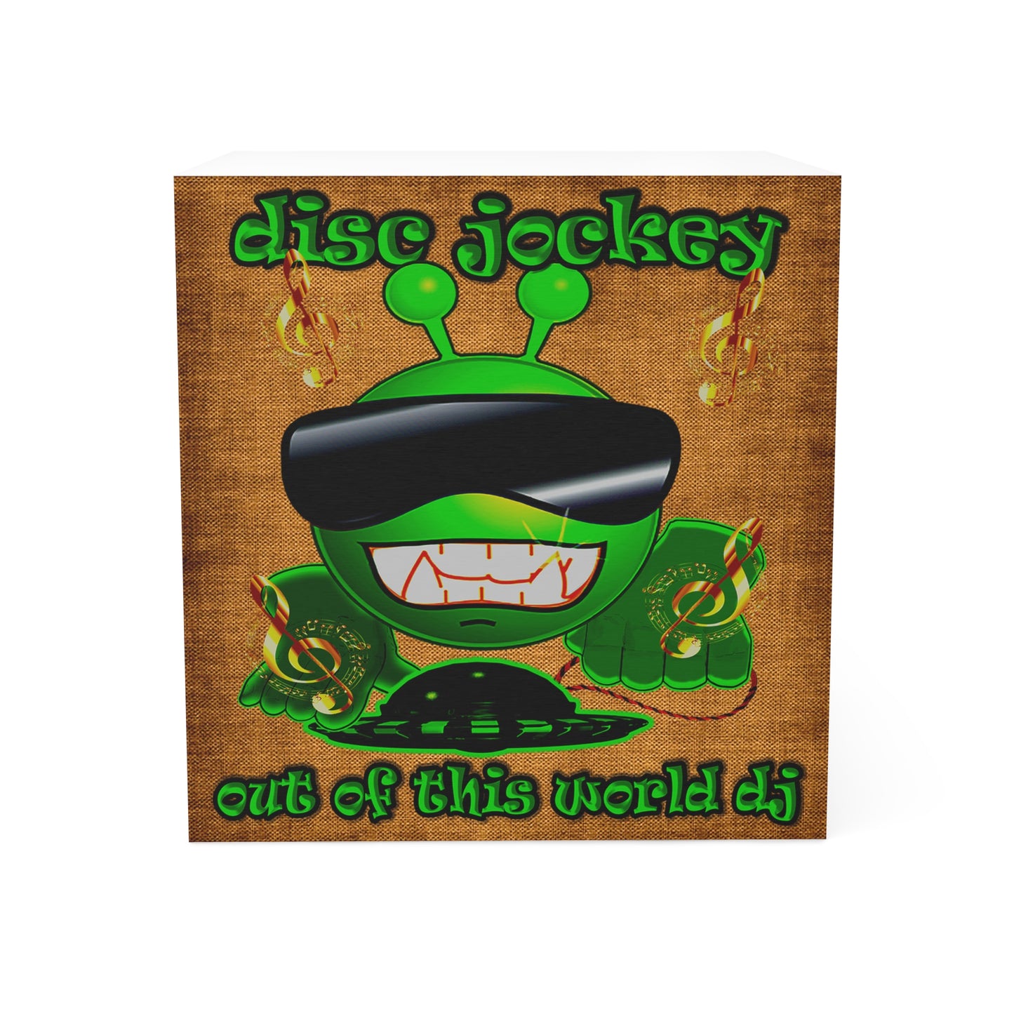 disc jockey - note cube (brown papyrus)