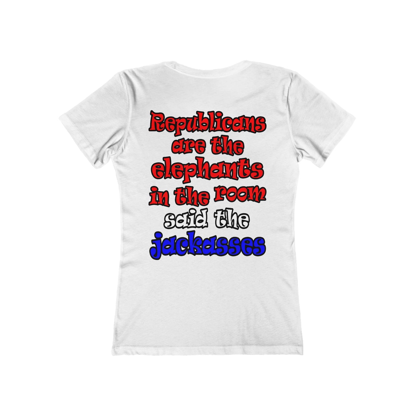 donkeys and elephants - Women's The Boyfriend Tee