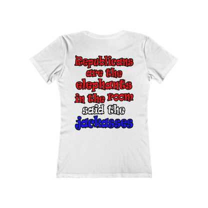 donkeys and elephants - Women's The Boyfriend Tee