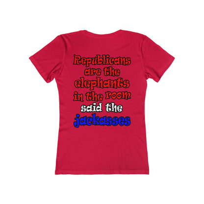 donkeys and elephants - Women's The Boyfriend Tee