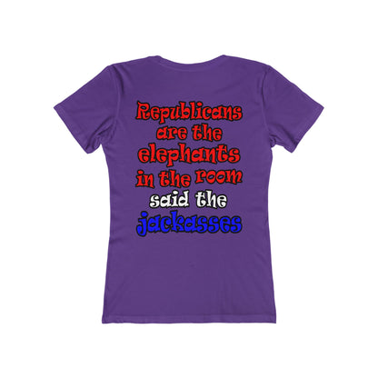 donkeys and elephants - Women's The Boyfriend Tee