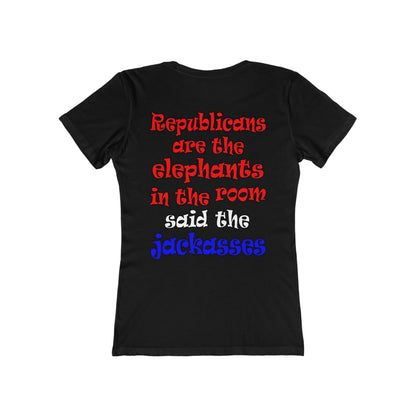 donkeys and elephants - Women's The Boyfriend Tee