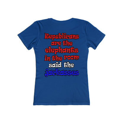 donkeys and elephants - Women's The Boyfriend Tee