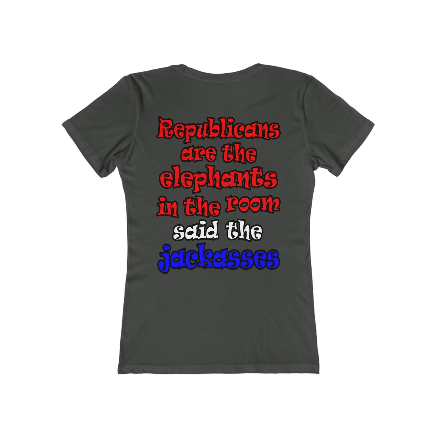 donkeys and elephants - Women's The Boyfriend Tee