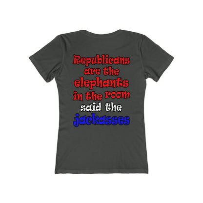 donkeys and elephants - Women's The Boyfriend Tee
