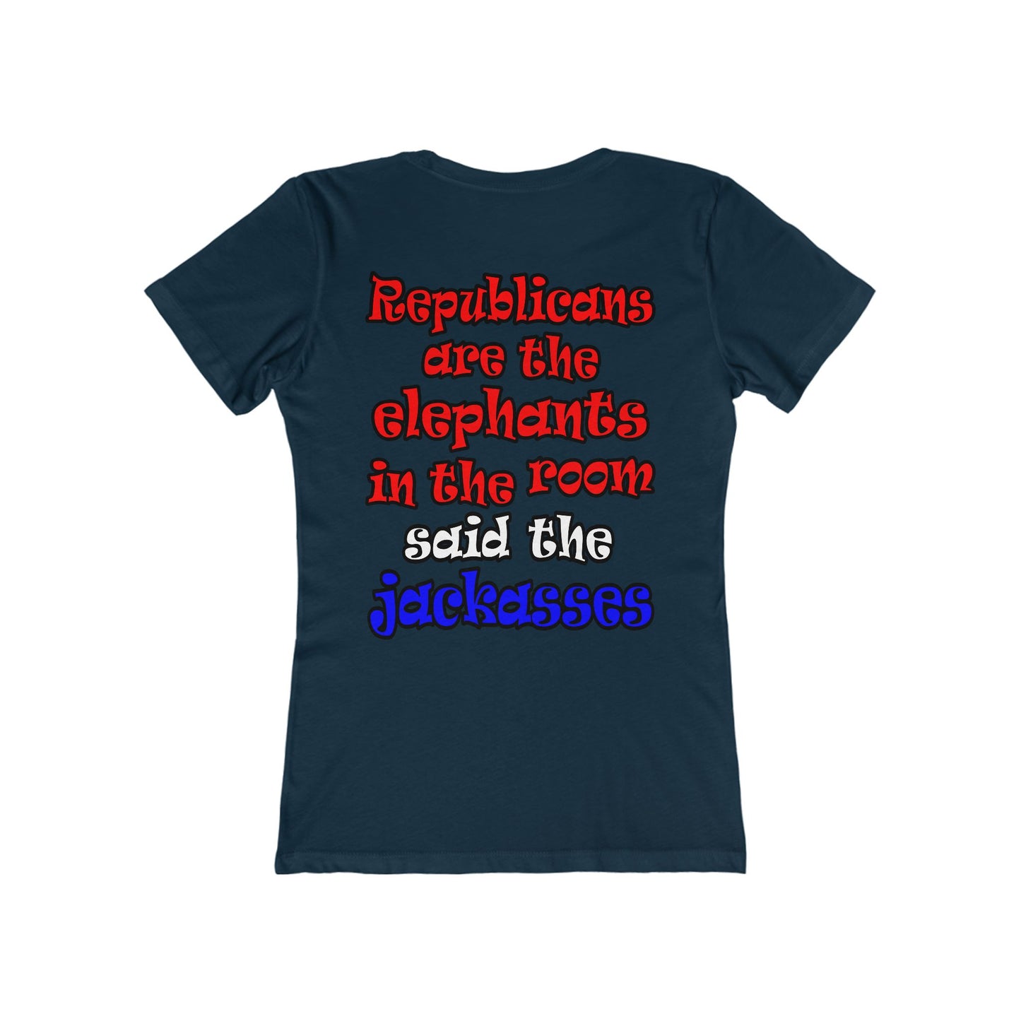 donkeys and elephants - Women's The Boyfriend Tee