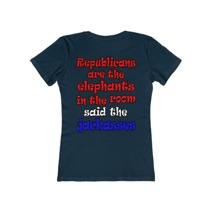 donkeys and elephants - Women's The Boyfriend Tee