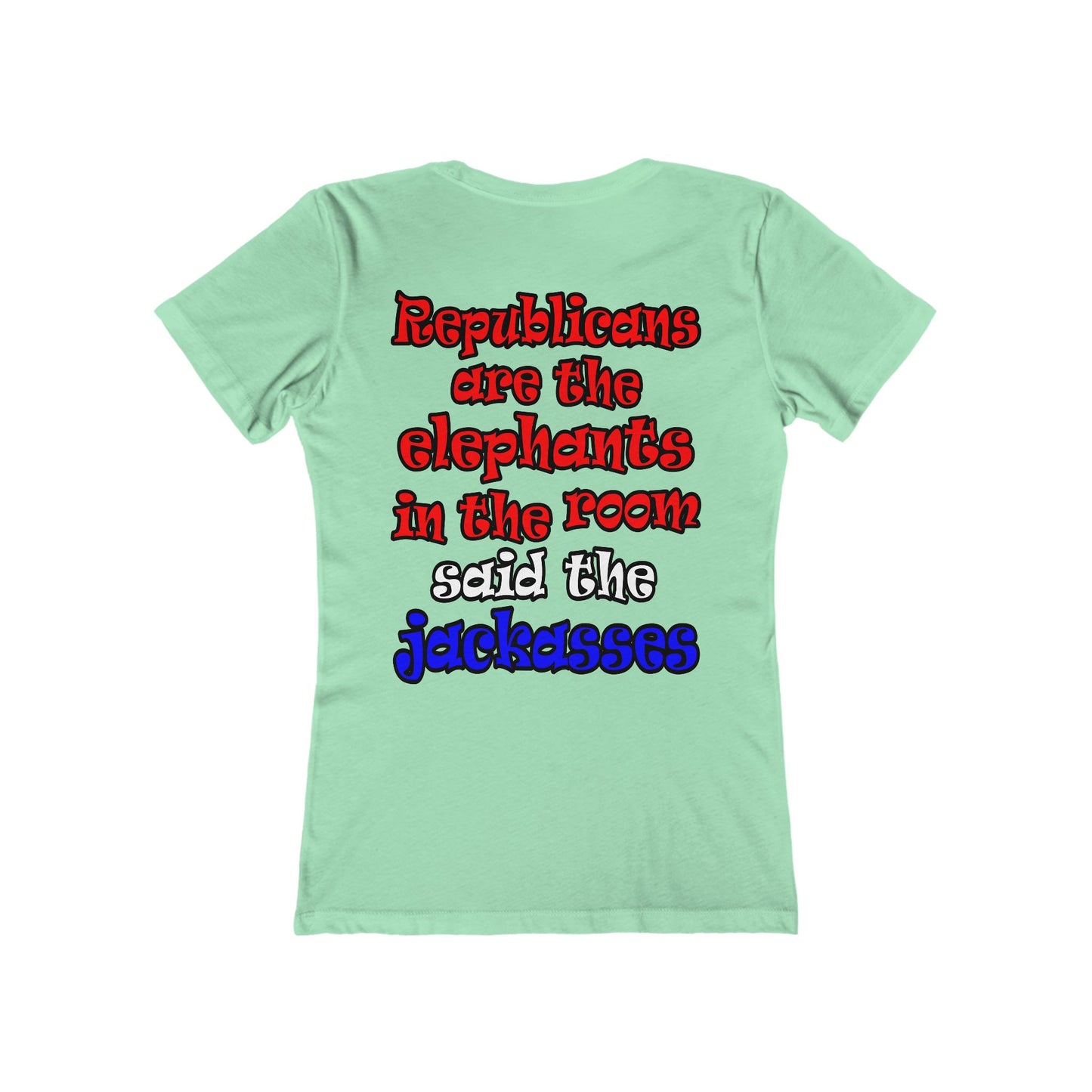 donkeys and elephants - Women's The Boyfriend Tee