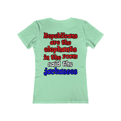 donkeys and elephants - Women's The Boyfriend Tee