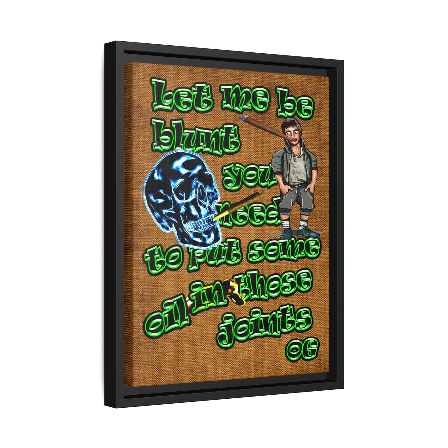 og - framed canvas art (brown papyrus)
