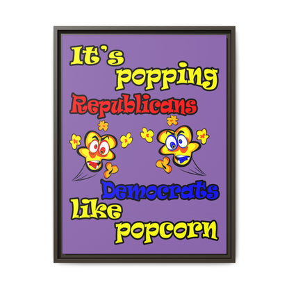 popping like popcorn - framed canvas art (light purple)