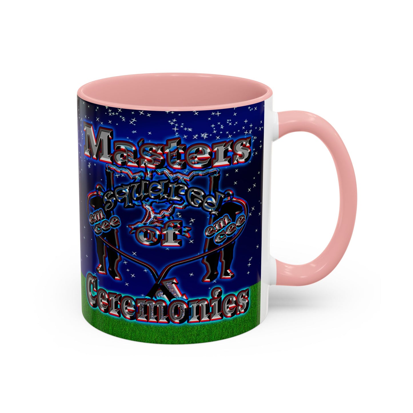em cee squared - Accent Mug ('snoops' background)