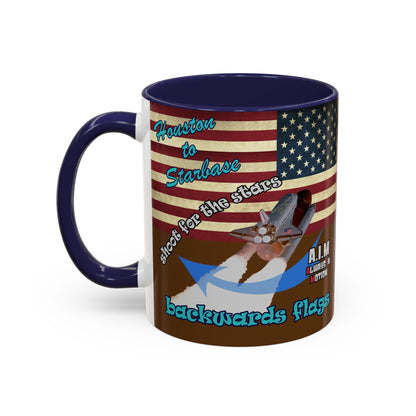 shoot for the stars - Accent Mug (brown)