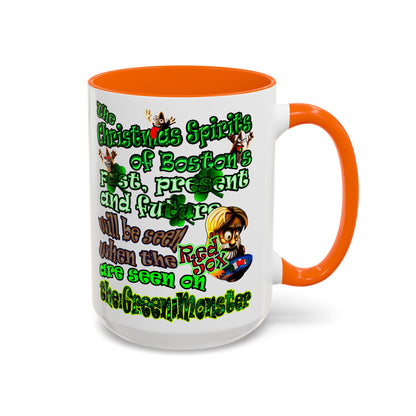 christmas spirits of boston - Accent Mug (white)