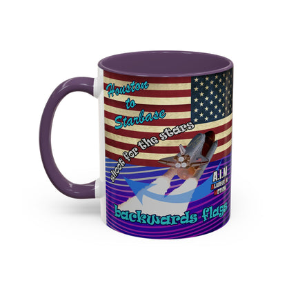 shoot for the stars - Accent Mug (purple wave)