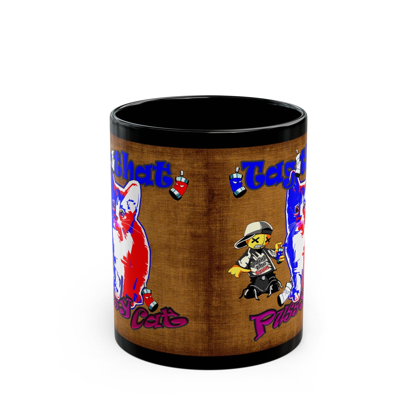 tag that - Black Mug (brown papyrus)